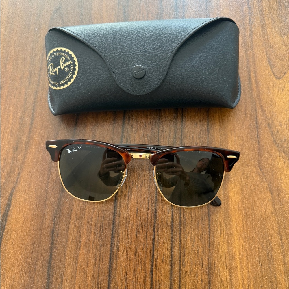 NEW Ray-Ban Tortoise Clubmaster and Gold Sunglasses